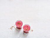Beetroot shake with linseed