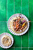Hummus with roasted carrots