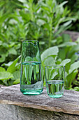 Water in carafe and glass