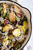 Brussels sprouts with pecorino and pecans