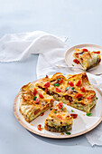 Frittata Carasau im Ofen überbacken