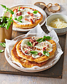 Langos with bacon and cheese