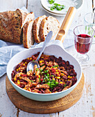 Pork stew with corn and beans