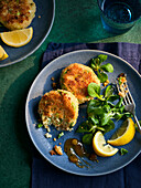 Fish cakes made with Bombay potatoes