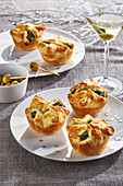 Spinach puff pastry tartlets