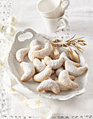 Hazelnut Vanilla Crescent Cookies