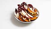 Roasted pumpkin with apples and radicchio