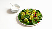 Romanesco with baby spinach and goji berries