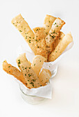 Chiacchiere with pepper and aromatic herbs