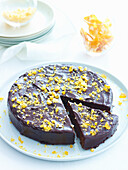 Chocolate and roasted almond torte