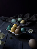 Naturally colored Easter eggs