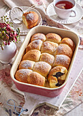 Yeast roll with poppy seed filling