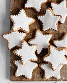 Star cookies with royal icing