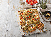 Hearty vegetable bread with peanuts