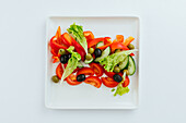 Platter of raw vegetables