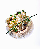 Mushroom stuffed with cottage cheese