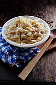 Boiled sauerkraut with white beans