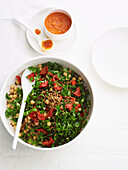 Chickpea and lentil salad