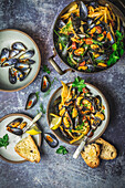 Mussels with chorizo and fennel