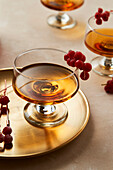 Rum with red currants