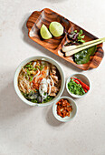 Bun Bo Hue, (spicy Vietnamese beef noodle soup)