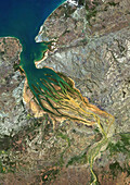 Betsiboka River, Madagascar, satellite image