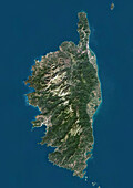 Corsica, France, satellite image