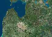 Latvia, satellite image