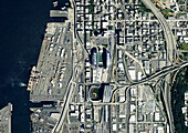 CenturyLink and Safeco Fields, Seattle, USA, satellite image
