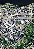 Fenway Park, Boston, Massachusetts, USA, satellite image