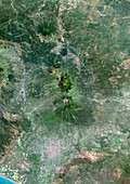 Mount Merapi, Central Java, Indonesia, satellite image
