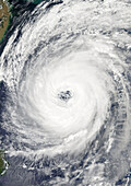 Super Typhoon Trami neared Japan, satellite image