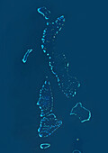 Northern Maldives Islands, satellite image