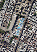 Centre Pompidou, Paris, France, satellite image