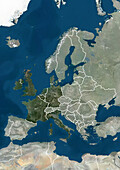 Member states of the European Union in 1973, satellite image