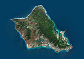 Oahu, Hawaii, USA, satellite image