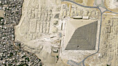 Great Pyramid of Giza, Cairo, Egypt, satellite image