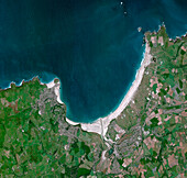 St Ives Bay, Cornwall, UK, satellite image