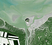 Mont Saint-Michel, France, satellite image