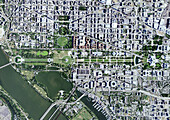 National Mall, Washington DC, USA, satellite image