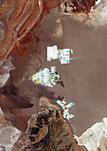 Lithium in Salar de Atacama, Chile, satellite image