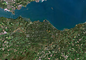 Edinburgh, Scotland, UK, satellite image