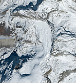 Mera Glacier, Nepal, satellite image