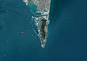 Gibraltar, UK, satellite image