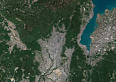 Kyoto, Japan, satellite image