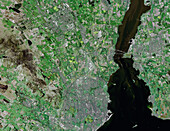 Edinburgh, Scotland, UK, satellite image