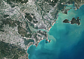 Shantou, China, satellite image