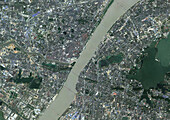 Wuhan, China, satellite image
