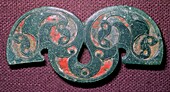 Celtic bronze enamelled mount from Polden Hill, Somerset