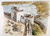 Clifford's Tower, late 13th century, illustration